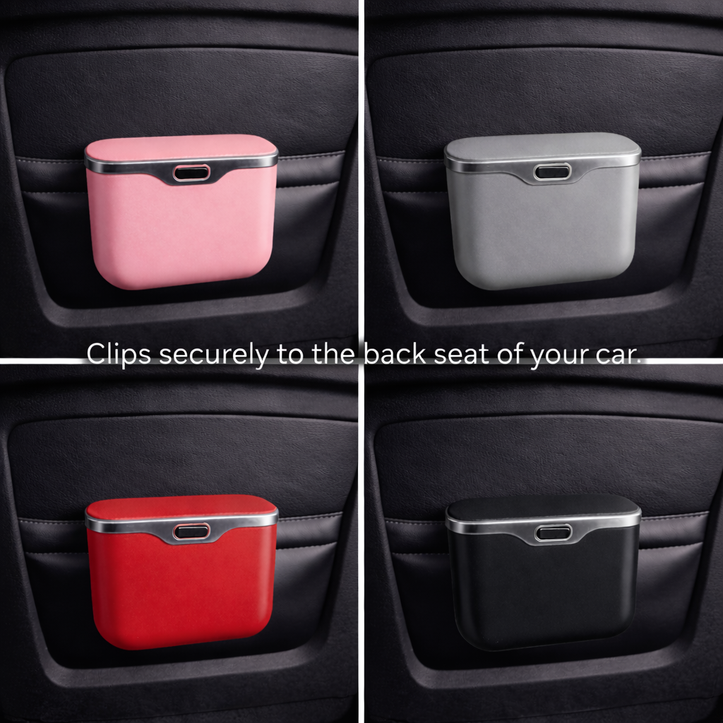 Premium Compact Car Trash Bin – Leakproof & Odor-Sealing