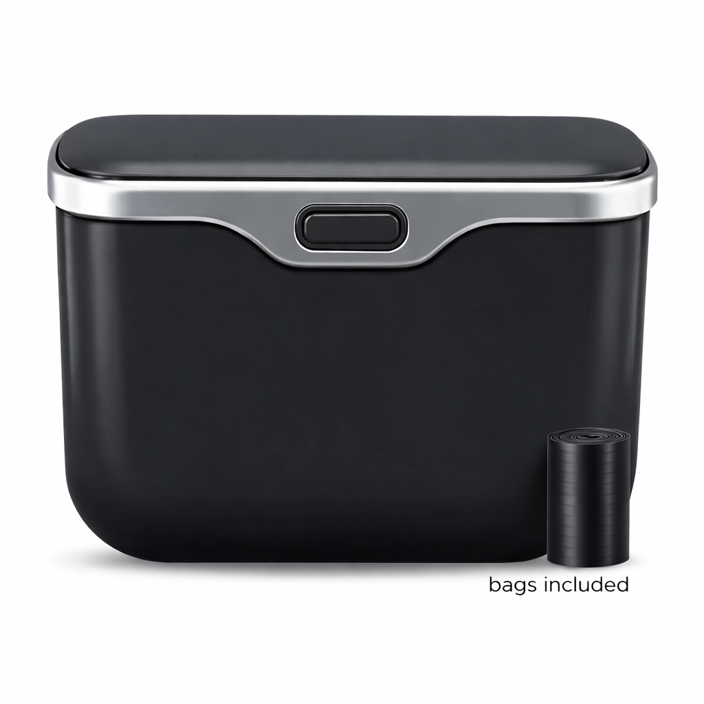 Premium Compact Car Trash Bin – Leakproof & Odor-Sealing