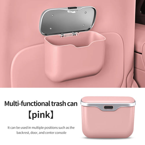 Compact Hanging Car Trash Can – Waterproof & Odor-Blocking.