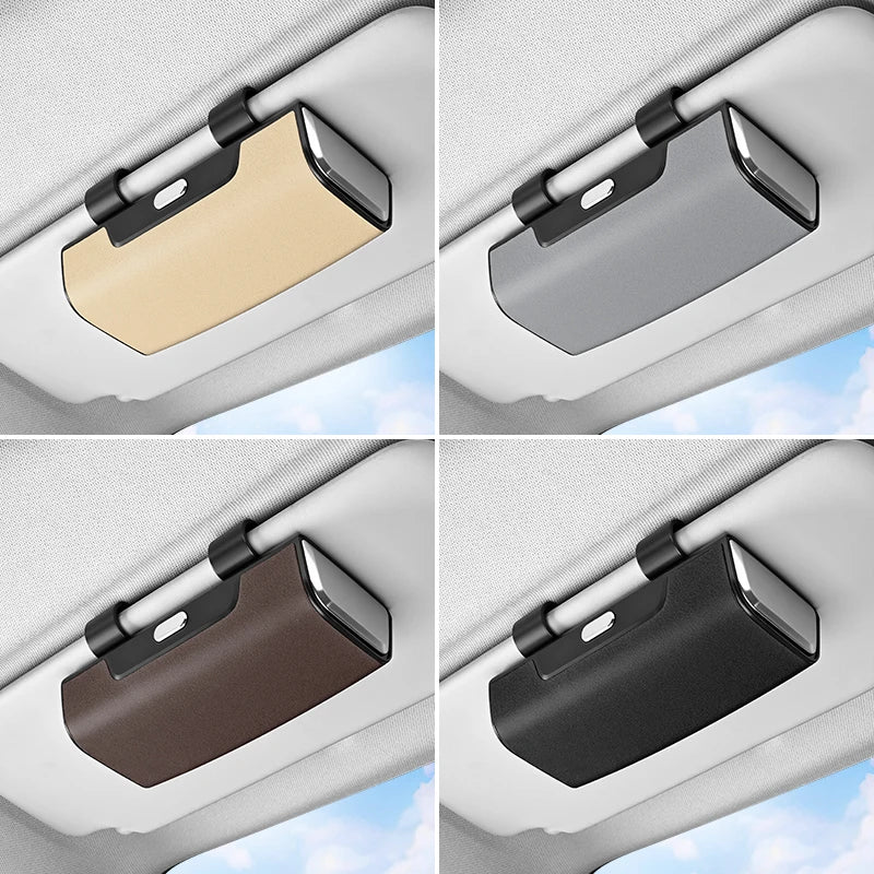 Car Visor Sunglasses Holder – Clip-On Storage Case