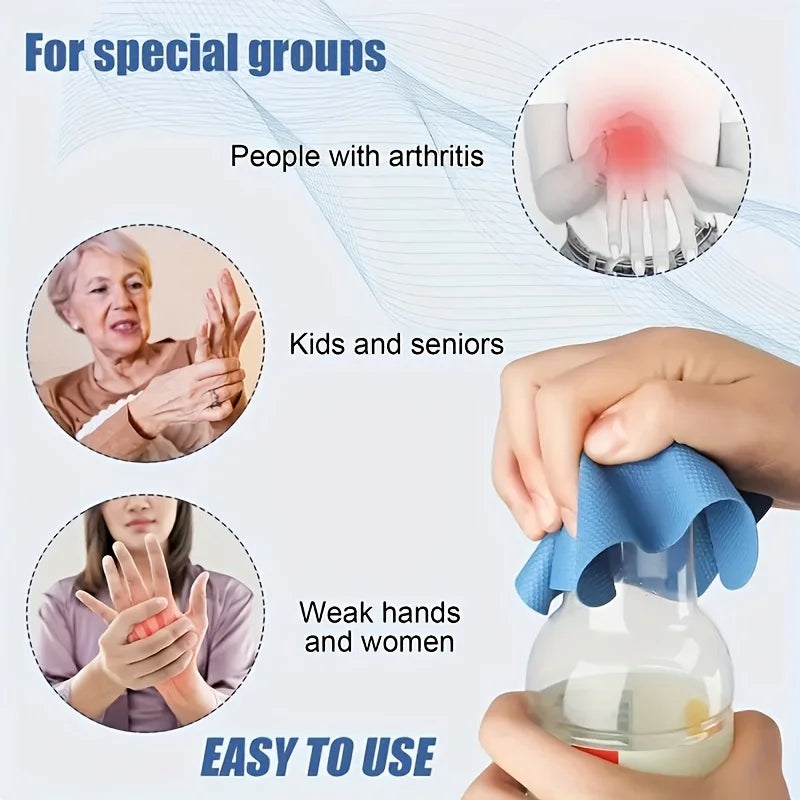 Non-Slip Silicone Jar Opener Grip Pads (3-Pack)