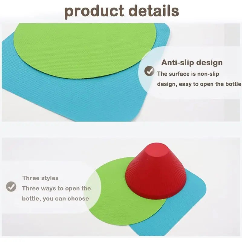 Non-Slip Silicone Jar Opener Grip Pads (3-Pack)