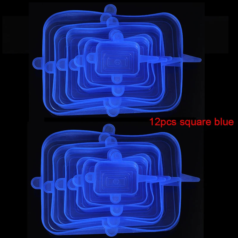 Reusable Silicone Stretch Lids – 12 Pack (Leak-Proof, Food-Safe)